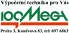 logo 100Mega, odkaz na [www.100mega.cz]